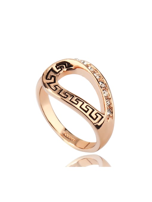 ZK Retro Pattern Simple Style Copper Material Ring 0