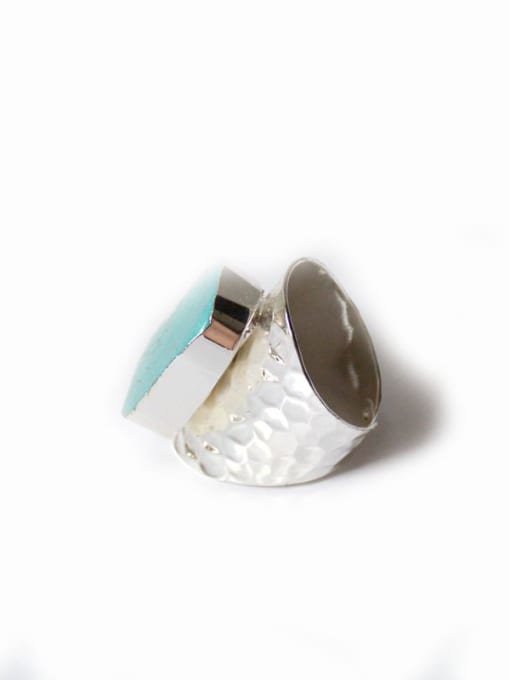 Tess Exaggerated Personalized Turquoise Stone Ring 3