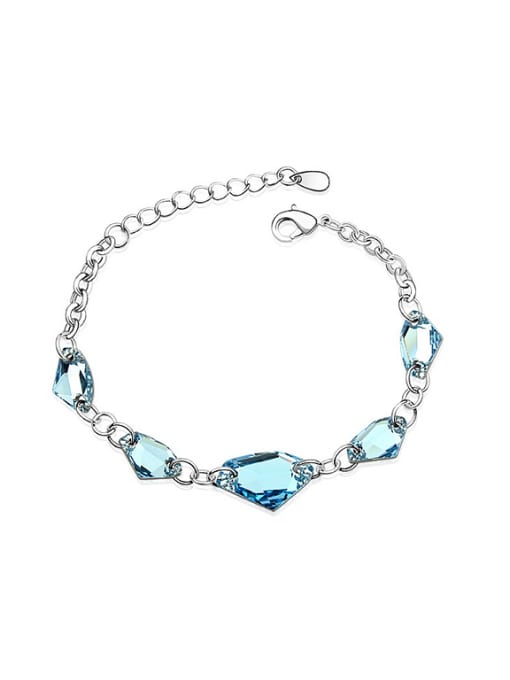 QIANZI Fashion Irregular austrian Crystals Alloy Bracelet 0