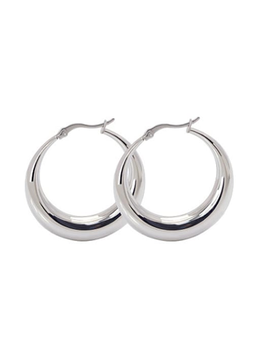 steel Fashion High Polished Stainless Steel Drop Earrings