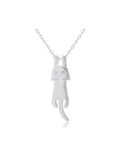 kwan Lovely Cat S925 Silver Clavicle Necklace 0