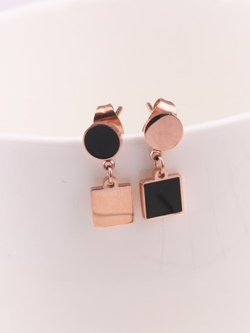 GROSE Round Square Simple Temperaments Earrings 1