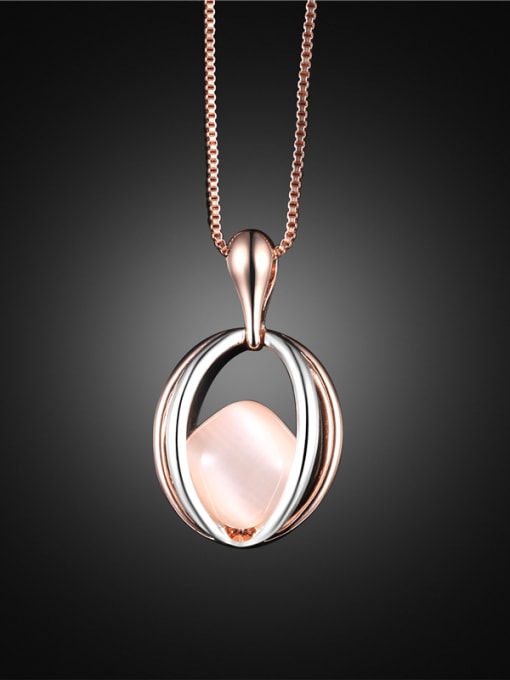 Necklace Elegant Geometric Shaped Opal Stone Necklace