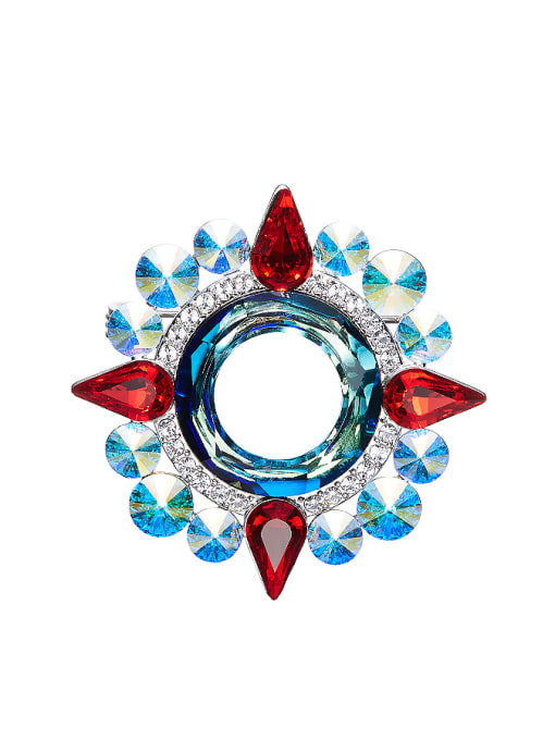 CEIDAI Multi-color Crystals Brooch