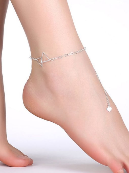 OUXI Simple Hollow Triangles Women Anklet 1