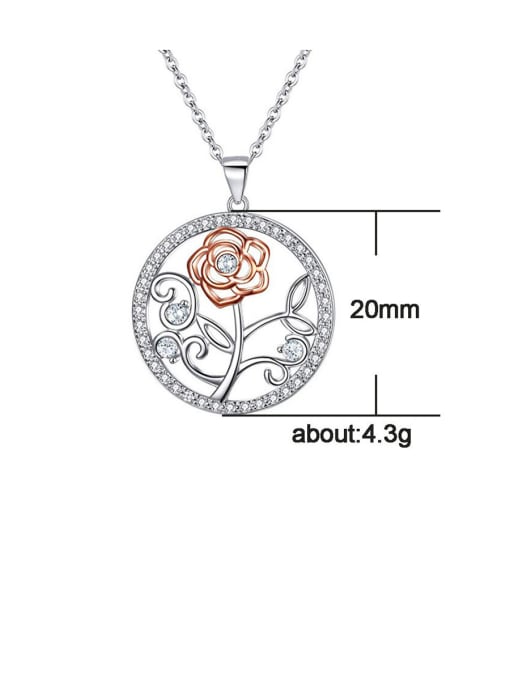 MATCH Copper With Platinum Plated Simplistic Flower Necklaces 3