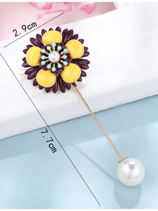 d225 Alloy With  Enamel Romantic Flower Brooches