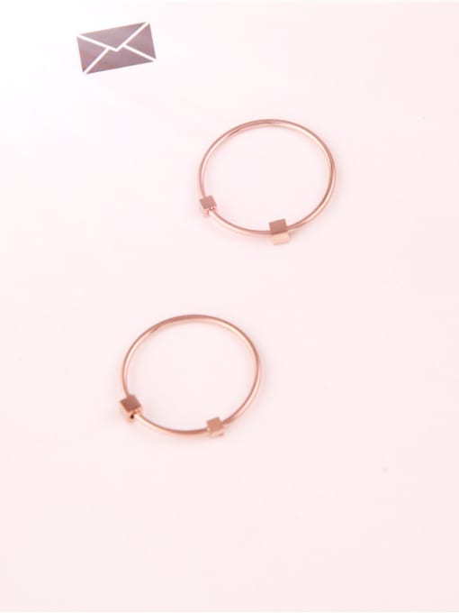 GROSE Rose Gold Plated Small Square Ring 1