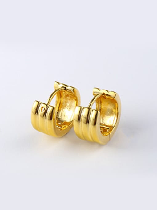 XP Ethnic style Smooth Gold Plated Clip Earrings 0