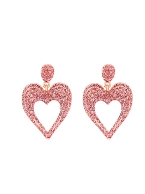 KM Elegance of Temperament Sweetly Women Heart-shape Stud Earrings 0