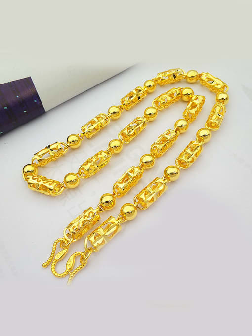 golden Men Personality Geometric Shaped Necklace