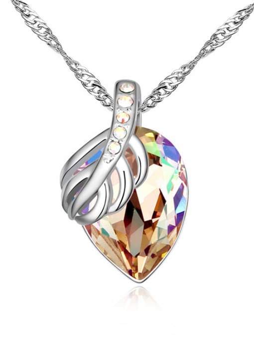 QIANZI Water Drop austrian Crystal Pendant Alloy Necklace 1