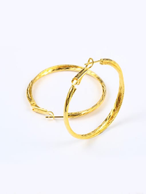 XP Simple Gold Plated Hoop Earrings 1