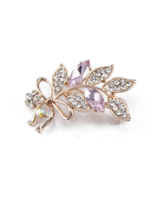 Inboe 2018 2018 2018 2018 2018 Rose Gold Plated Crystals Brooch 2