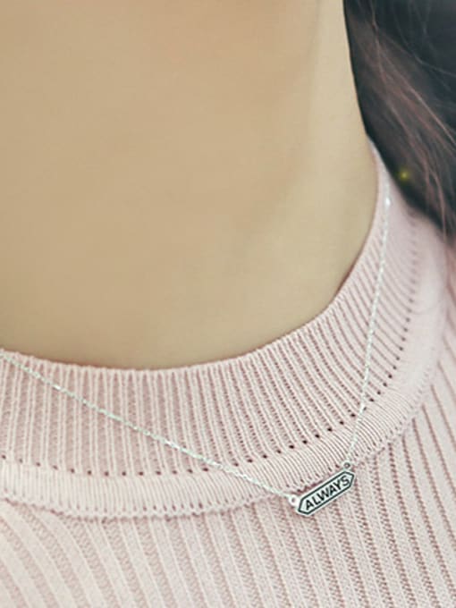 Peng Yuan Personalized Letter Silver Women Necklace 1