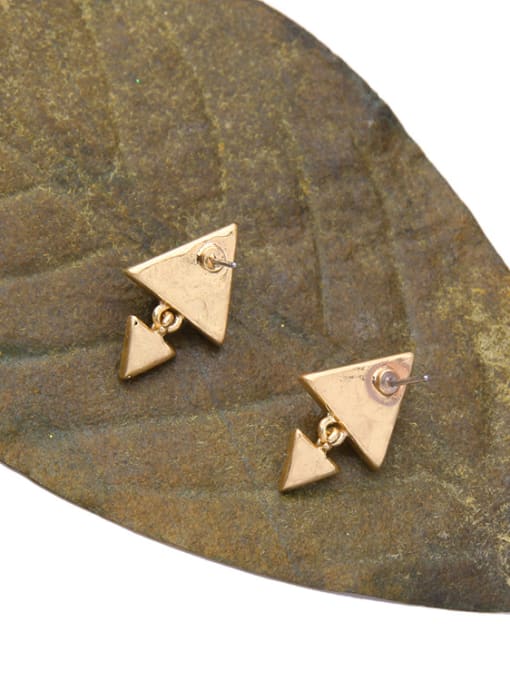 KM Artificial Stones Double Triangle stud Earring 1