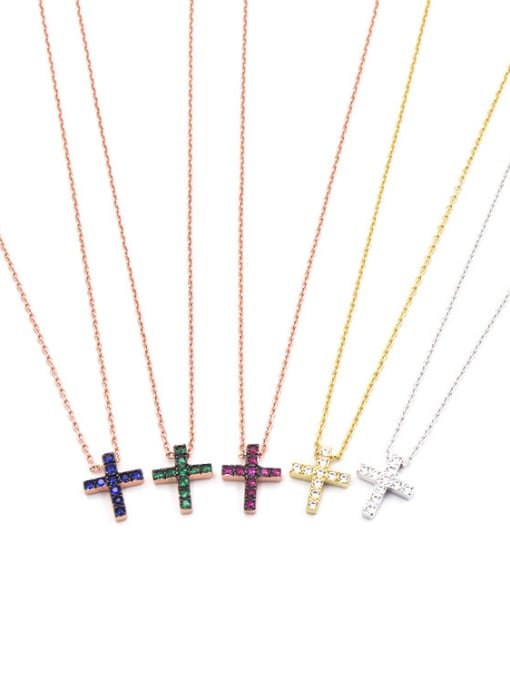 My Model Small Exquisite Cross Shaped Turquoise Women Necklace 1