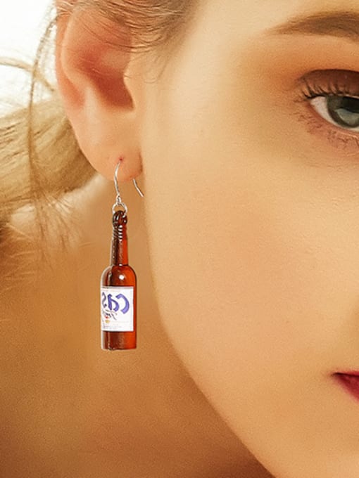 CEIDAI Creative Personalized Tiny Bottle PVC Earrings 1