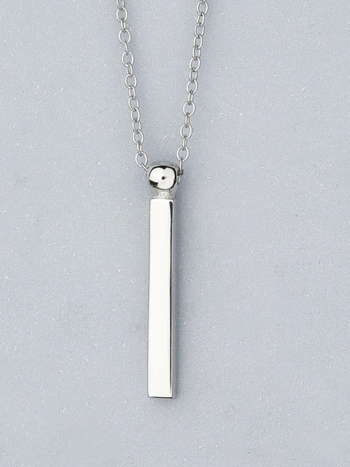 One Silver 925 Silver Stick-shaped Necklace 0