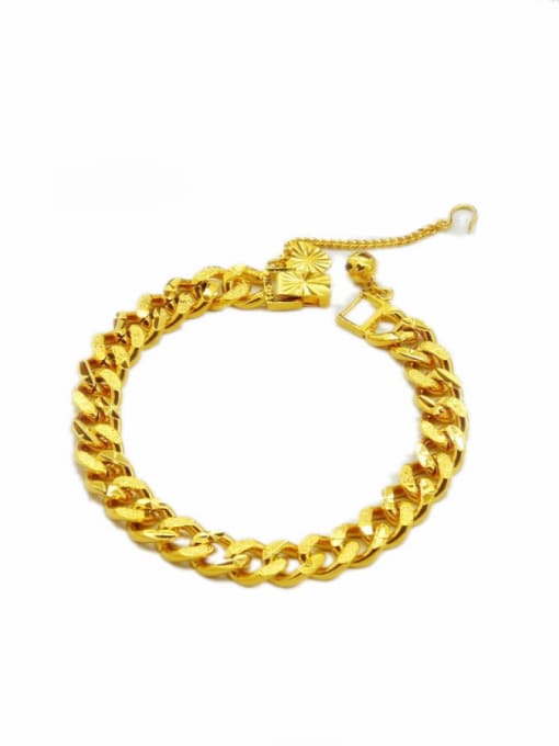 Yi Heng Da Women Exquisite Geometric Shaped 24K Gold Plated Bracelet 0