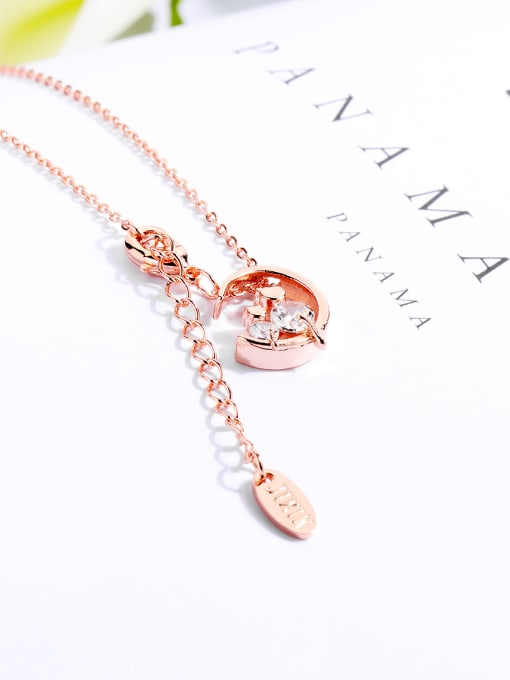 Open Sky Copper With Rose Gold Plated Cute Cat Necklaces 2