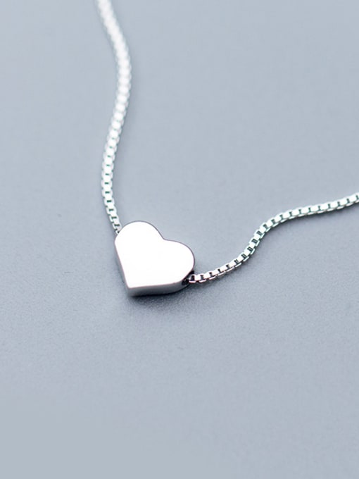 Rosh Women Elegant Heart Shaped S925 Silver Necklace 0