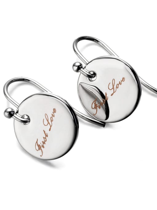 White Gold First Love Compact Disc Earrings for lover gift