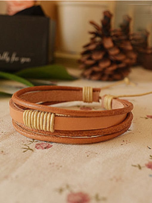 Dandelion 2018 Retro Unisex Cownhide Leather Bracelet