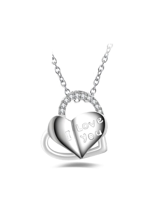 Ya Heng Fashion Heart shaped Pendant Copper Necklace 0