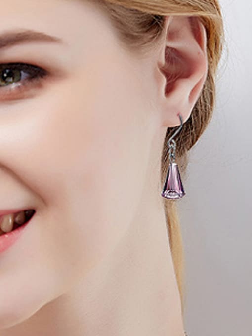 CEIDAI S925 Silver Crystal hook earring 1