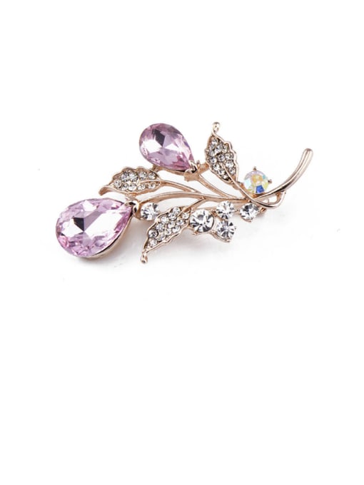 Inboe 2018 2018 2018 2018 2018 2018 Flower-shaped Crystals Brooch 1