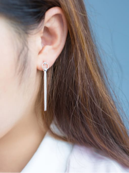 Rosh S925 Silver Sweet Tassel threader earring 2