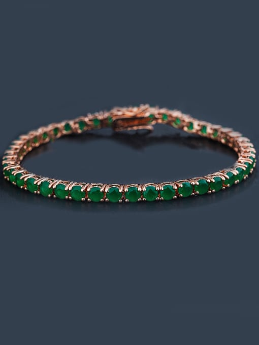 UNIENO 2018 Rose Gold Plated Zircon Bracelet 0