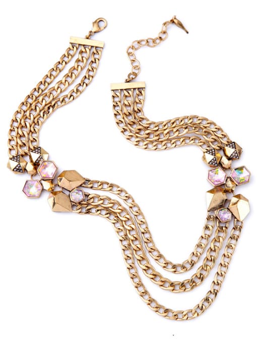 KM Multilayer Alloy Women Necklace 2
