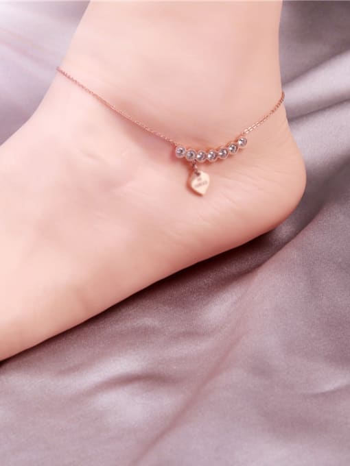 GROSE Lucky Zircons Temperament Fashion Anklet 0