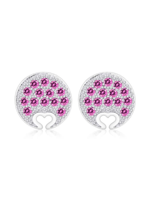 kwan Lovely Small Round Amethyst Stud Earrings