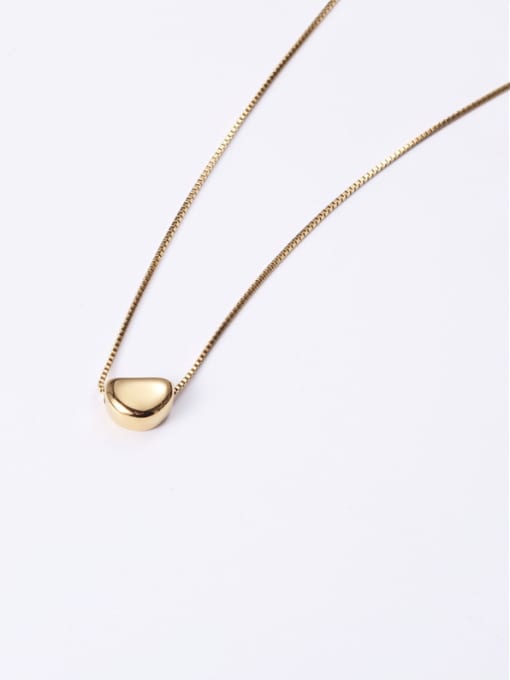 GROSE Titanium With Gold Plated Simplistic Smooth Geometric Necklaces 2