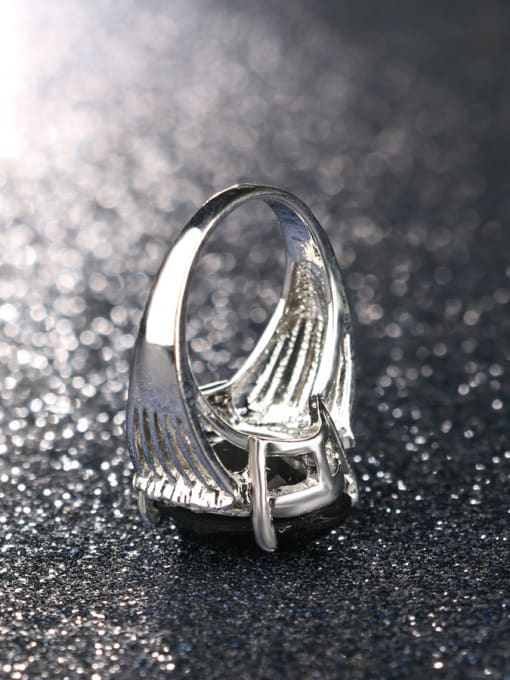 Gujin Retro style Resin stone Crystals Alloy Ring 2