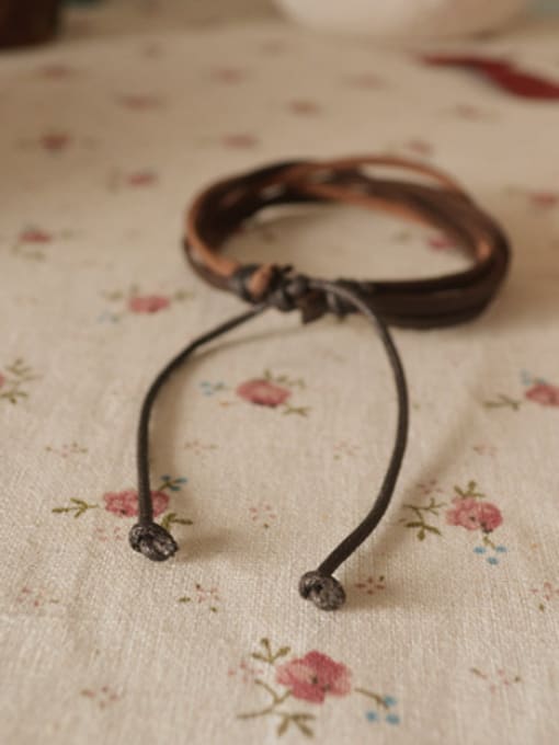 Dandelion Simply Style Men Artificial Leather Bracelet 2