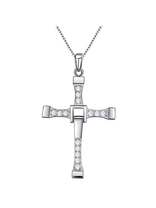 One Silver All-match Cross Pendant 0