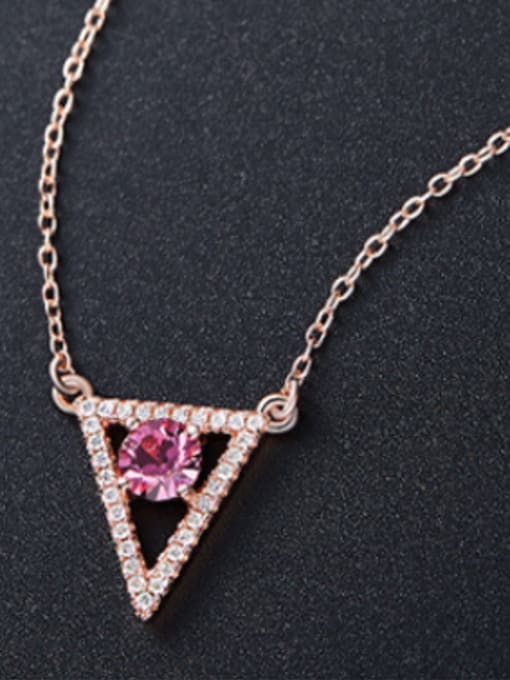 CEIDAI Rose Gold Triangle Shaped Necklace 1