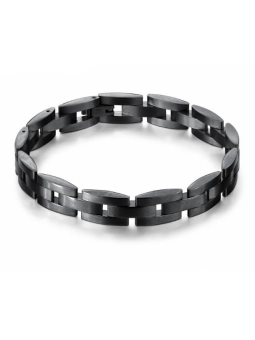 Open Sky Stainless Steel With Black Gun Plated Simplistic Geometric Bracelets 0