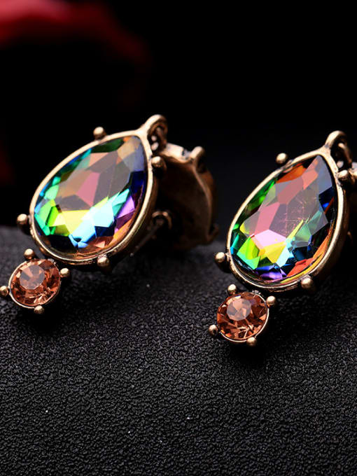 KM Retro Colorful Stones drop earring 2