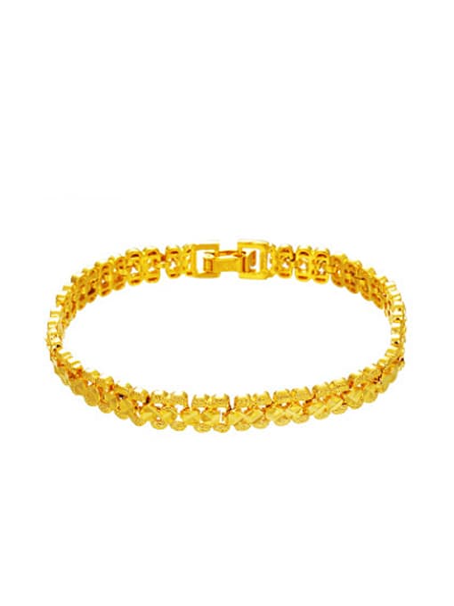 XP Copper Alloy 24K Gold Plated Ethnic style Stamp Women Bracelet 0