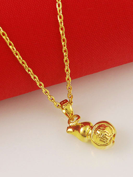 Yi Heng Da Creative 24K Gold Plated Gourd Shaped Necklace 2