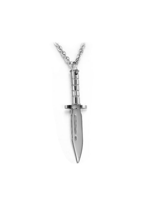 Open Sky Fashion Personalized Dagger Pendant Titanium Necklace 0