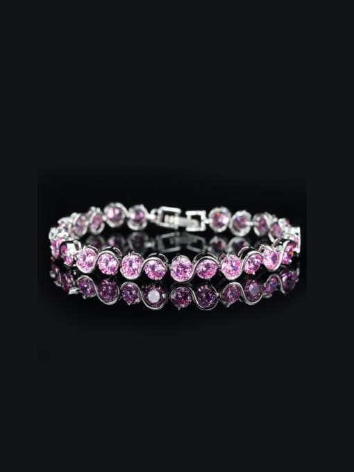 Pink 2018 Color Zircons Luxury Bracelet