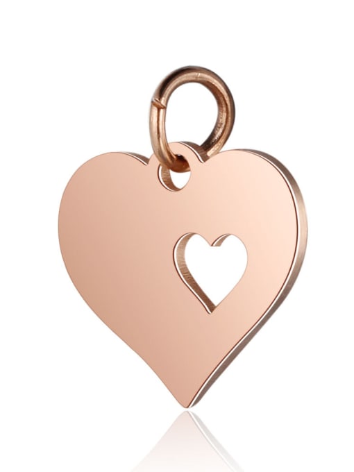 XT457R Stainless Steel With Gold Plated Classic Heart Charms
