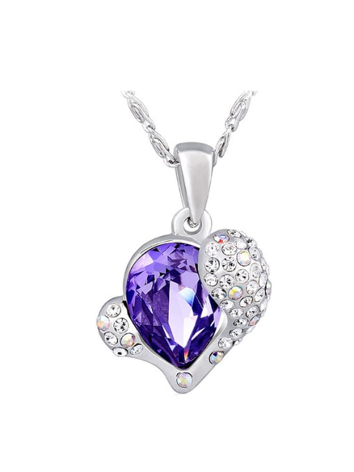 Purple austrian Crystal Necklace