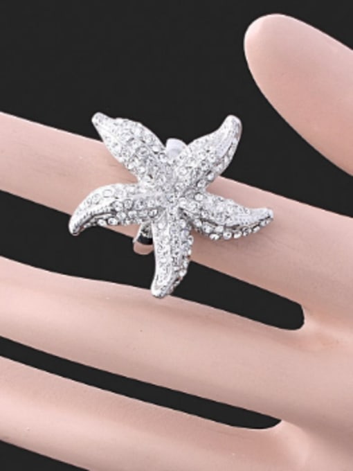 Wei Jia Personalized Exaggerated Starfish Alloy Ring 2